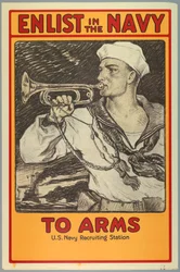 Plakat, Zaciąg do marynarki, 1917